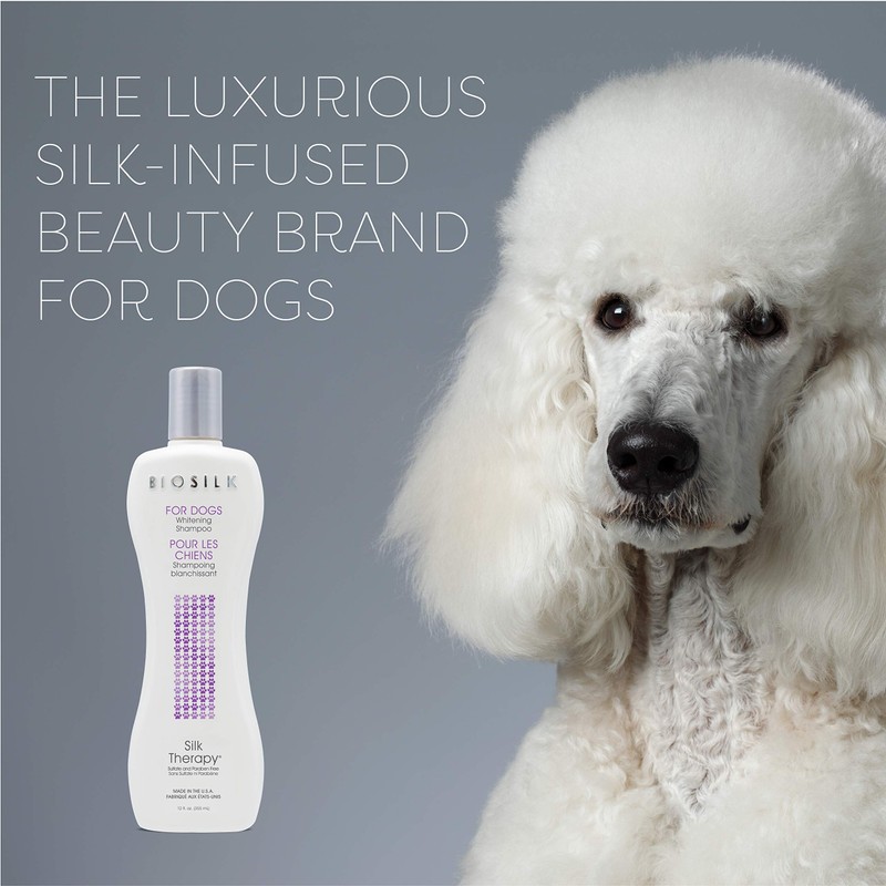 BioSilk for Dogs Silk Therapy Whitening Shampoo | Best Brightening