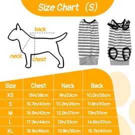 Dog Bodysuit After Surgery, Dog Bodysuit After Surgery, Leak Protection, Soft Recovery Suit for Dogs, Protective Suit for Dogs (1 Piece - S)