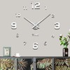 Mintime Modern Frameless DIY Wall Clock Large 3D Wall Watch