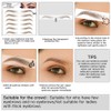 Yesallwas 9 Sheets 89 Pairs Eyebrow tattoos brown Realistic Fake