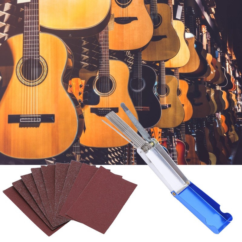 Guitar File Set Bone Nut and Saddle Sandpaper Accessory Tool