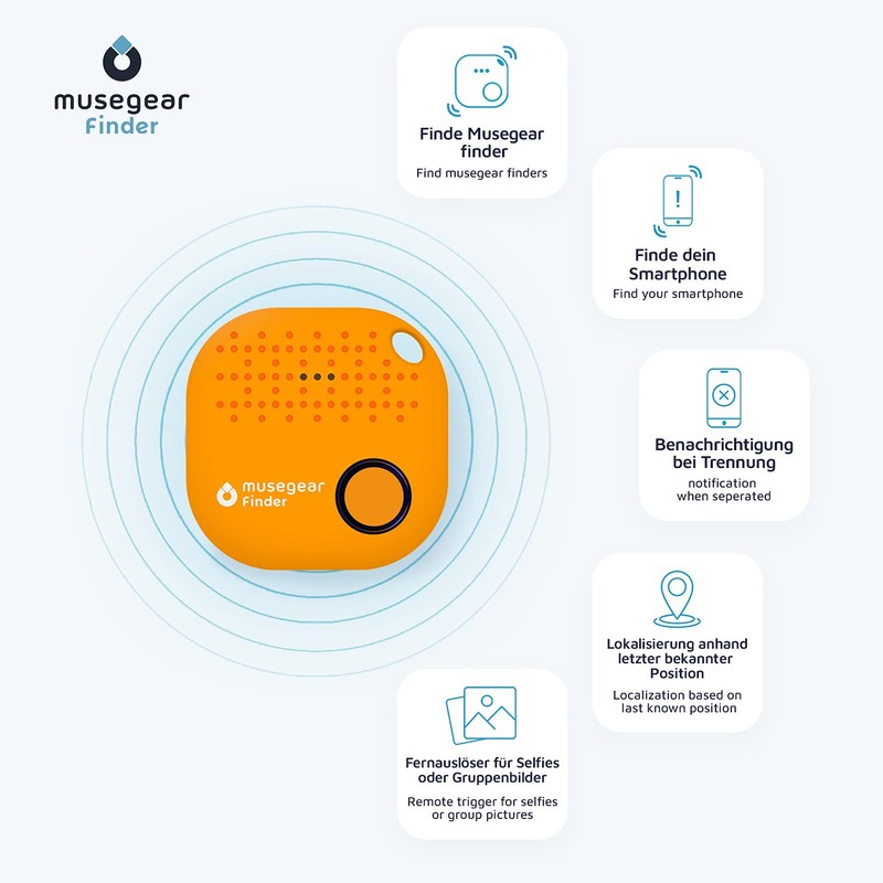 musegear Essentials: Key Finder with Bluetooth App from Germany, Special