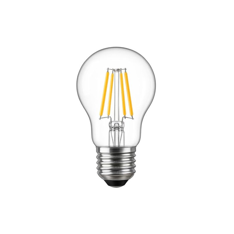 SHONELIGHTING LED Light Bulb A60, E27 Base, Clear Glass Filament,