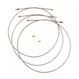 The Stop Shop 1/4" Stainless Brake Lines w/ Flared Ends, Fittings & Unions 48" Long 3pack