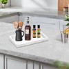 XINSUO Bathroom Tray, Decorative Tray, Dressing Table Tray (White Marble,