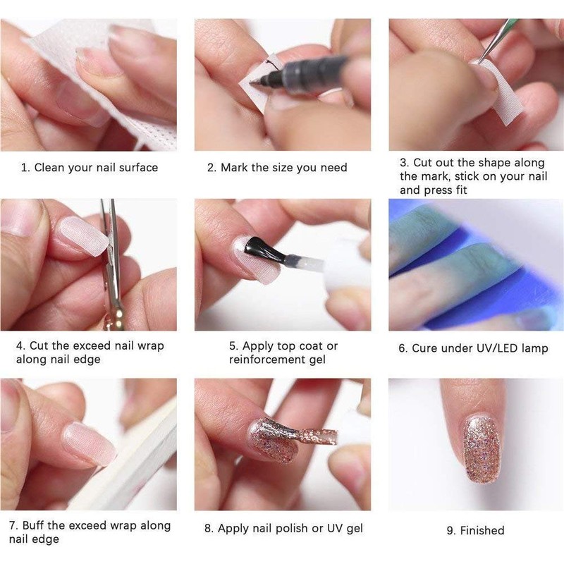 Self Stick Fiberglass Silk Wrap for Nail Repair Protector Nail