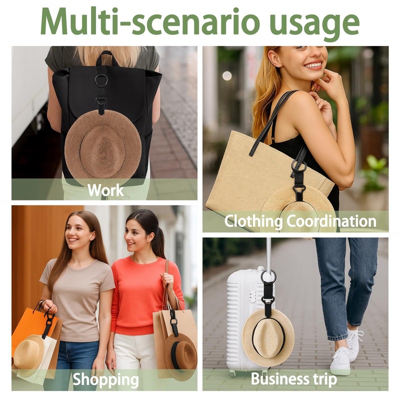 Hat Clip for Travel on Bag - Elastic Hat Holder