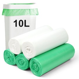 100 Stück Kompostierbare Müllbeutel, Dicker Abbaubarer Müllsack 10L, Reißfeste Bio Beutel Küchen Lebensmittel Abfallbeutel, Biomüllbeutel Hygienebeutel für Küche, Büro, Wohnzimmer(45 x 50 cm)