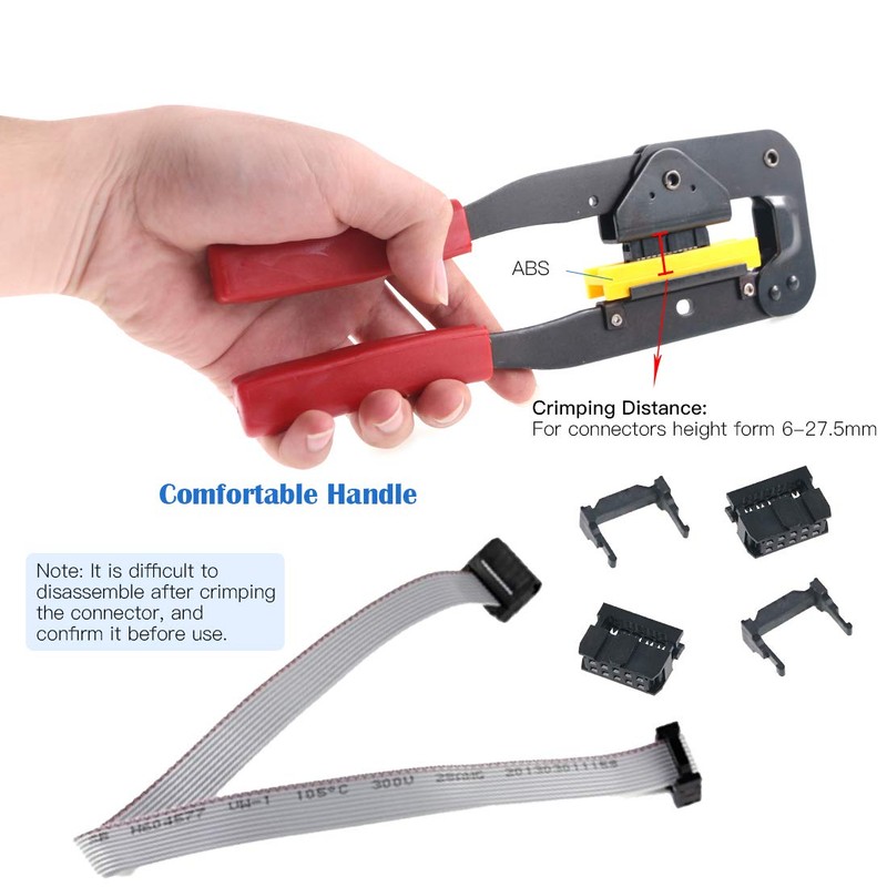 Glarks Professional IDC Crimp Tool with 48Pcs 2.54mm Pitch Dual