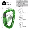 AINIKEY Climbing Carabiner Clips 25kN Auto Locking Carabiner, Professional Heavy