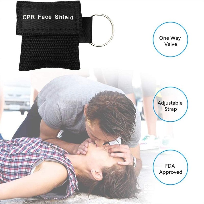Yzpacc CPR Mask, Disposable CPR Shield Mask Emergency Mask with