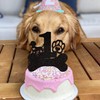 1 decoración para tartas de primer cumpleaños con purpurina negra