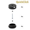 Wagner QuickClick® Plastic Furniture Gliders Chair Glides Set of 4