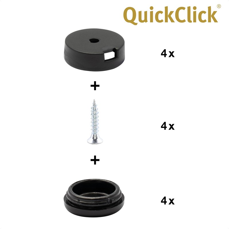 Wagner QuickClick® Plastic Furniture Gliders Chair Glides Set of 4