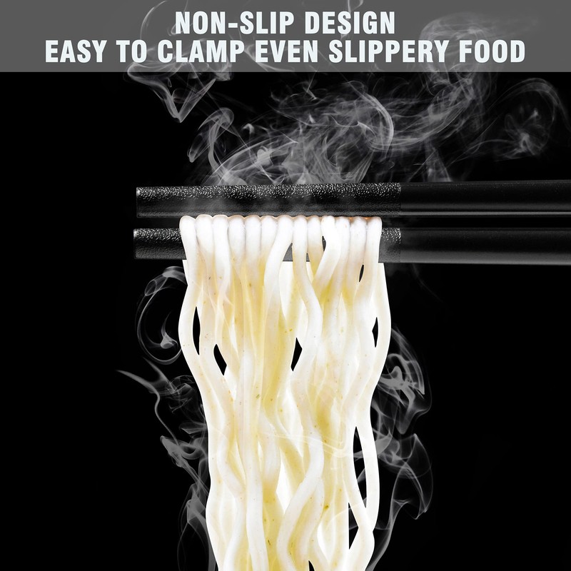 SUPJOYES Reusable Fiberglass Chopsticks - Japanese Chinese Chopsticks Dishwasher Safe,