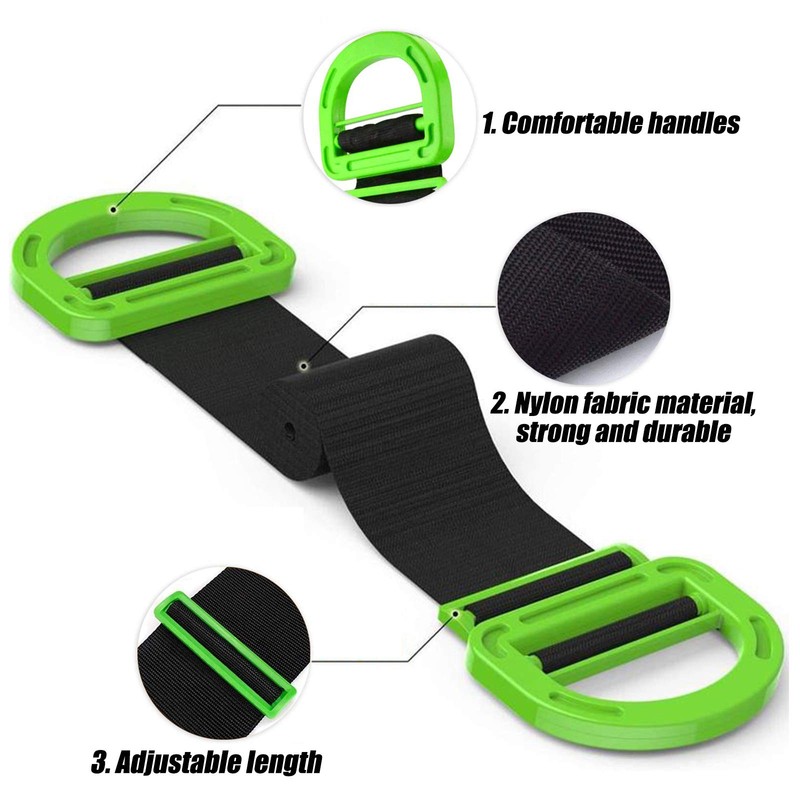 MAIYADUO 2 PACK Adjustable Lifting Moving Straps, Single or Multi-Person