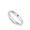 Simple Little Engraved Cross Stackable Ring .925 Sterling Silver Band