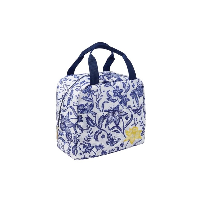 Marie Curie Charity Daffodil Meadow Blue White Lunch Bag Tote