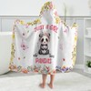 Caiibaoob Panda Hooded Bath Towels for Girls,Soft Cotton Swimming Shower