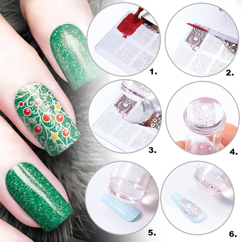 Nail Stamper Nail Art Stamping Stamper with Scraper Nail Print