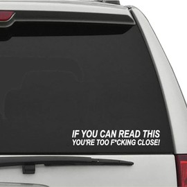 XTRAYXRAY IF You CAN Read This Sticker Car Decal Funny Window Bumper Decal Sticker Suitable for Cars, Trucks