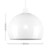 MiniSun - Modern Mini Retro Gloss White Metal Arco Style