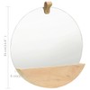 ZJMTOCYU Enhance Home Decor with 13.8" Round Wall Mirror, Solid