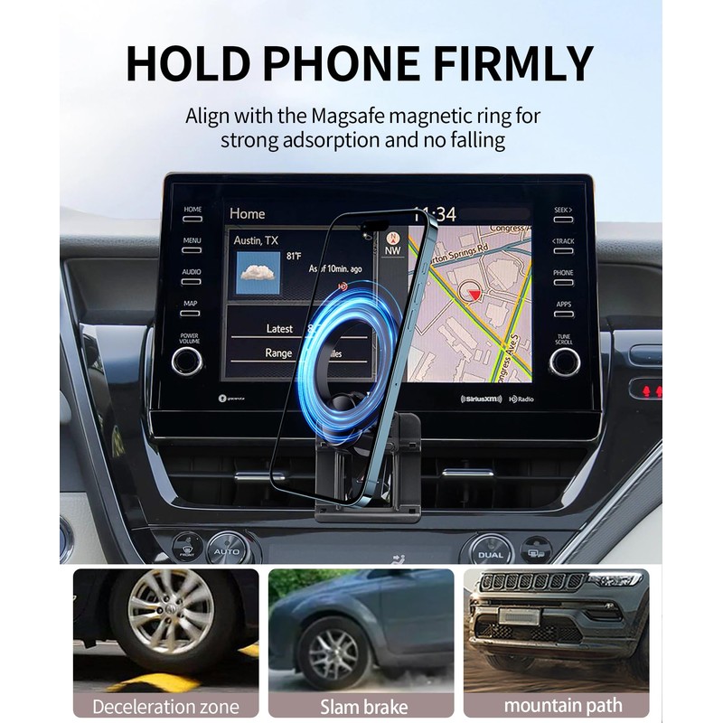 Car Phone Holder for Toyota Camry/Hybrid 2021-2024 Magsafe Accessories