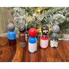 Wooden Peg Doll Bodies Set, 50 Pieces, 4 Sizes (35-65mm),