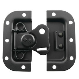 JCBIZ 2pcs Black 82x77mm Recessed Butterfly Twist Catch 3.2x3 Inch Spring Loaded Latch for Flight Road Case Cabinet