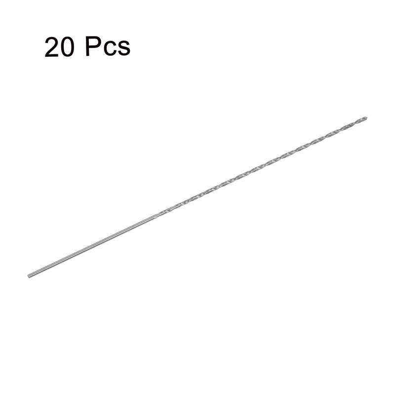 HARFINGTON 20pcs Extra Long Drill Bits, 1.1mm HSS Drill Bit