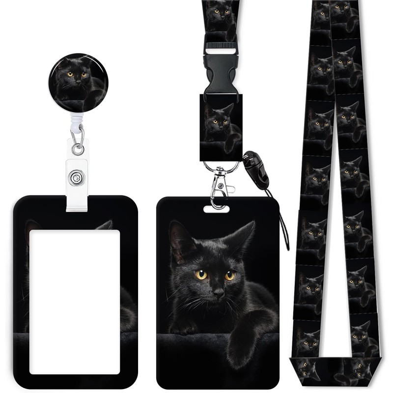 ID Badge Holder with Retractable Lanyard, Badge Holders Reel with