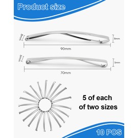 FUGLUS 10 Stück Haarspangen,Rutschfeste Haarspangens für Frauen,Französische Haarspangen,Haar-Metallwerkzeuge,Haarspangens für Frauen mit Feinem Haar,Frisur-Zubehör