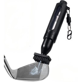 Golf Club Brush Cleaner with Fine Mist Spray, Leak-Proof Viewing Window & Retractable Clip – Dual Bristle Head, Ergonomic Handle – Must-Have Golf Accessories