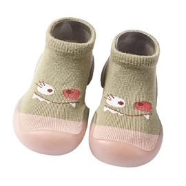 Zapatos de Calcetines para bebé con Suela de Goma Resistente Al Desgaste, Ajuste Transpirable para Bebés y Niños Pequeños (18/19, longitud interior 11,5 cm/4,5 pulgadas)