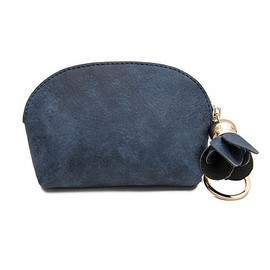LEUCHTBOX Women's Mini Coin Purse Luxury Chic Faux Leather Purse Party Purse Cute Key Bag Small Keyring Zip, darkblue, Cosmetic bag