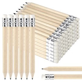 UOMTREO Pack of 34 Golf Pencils with Eraser, 4 Inch Mini Pencil Short Half Pencils Mini Wooden Pencils Pre-sharpened Round Pencils for Preschool Children Toddlers