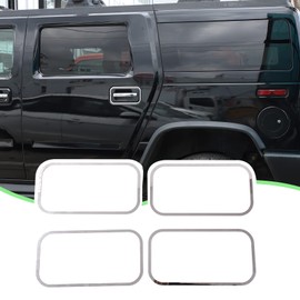 PIUGILH Exterior Door Handle Frame Fit for Hummer H2 2003-2009 Car Door Handle Protector Trim Frame Cover Accessories,Stainless Steel Door Handle Trim