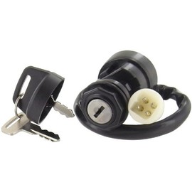 Ignition Key Switch Compatible with/Replacement for Yamaha Big Bear YFM350 YFM 350 4x4 ATV Quad, Badger 80 YFM80 1985-1988, 1992-1994, Banshee 350 YFZ350 1987-1994 2FJ-82510-02-00 4 Terminals