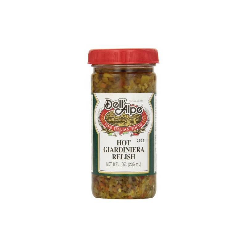 Dell Alpe, Giardinera Relish Hot, 8 oz