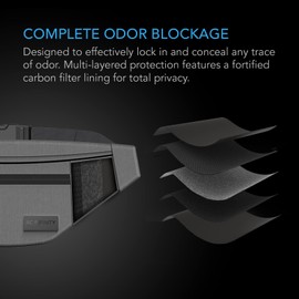 AC Infinity Smell Proof Belt Bag, Odor Locking Stash Bag with 900D Nylon Fabric and Carbon Filter Lining, Travel Pouch, Smell Proof Odorless Stash Bag, Gray