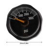 Mini Manómetro Manómetro de Precisión Metal Negro 1 8Npt Válvula