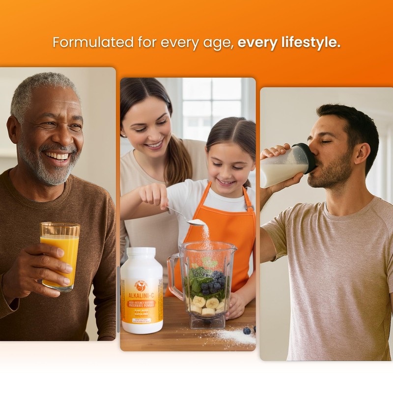 Alkalini-C Buffered Vitamin C Powder - Potent Natural L-Ascorbate VIT