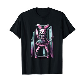 Pastel Goth Bunny Mask Girl Horror Slasher Anime Alt Rabbit T-Shirt