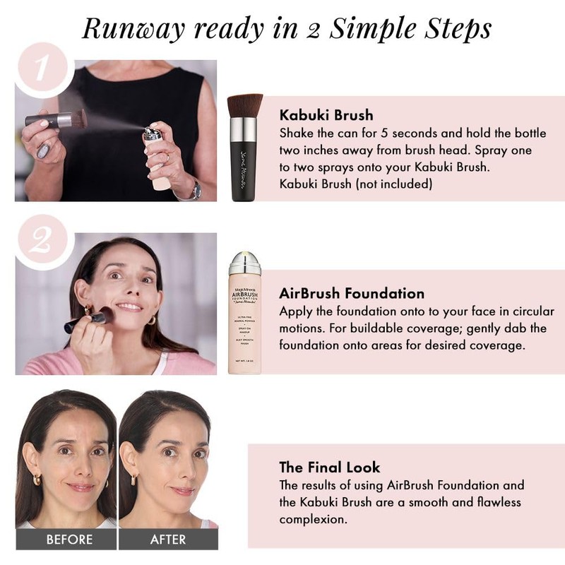 Jerome Alexander MagicMinerals AirBrush Foundation, Spray Makeup with Skincare Active