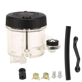 Aramox Depósito de Líquido de Frenos para Motocicleta, Depósito de Líquido de Frenos Delantero de Motocicleta de Metal ABS, Tanque de Embrague, Copa de Aceite Universal para Moto