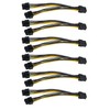 (6 Pack) GPU VGA PCIe 8 Pin Female to Dual