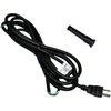 HQRP 10ft AC Power Cord + Cord Protector Strain Relief