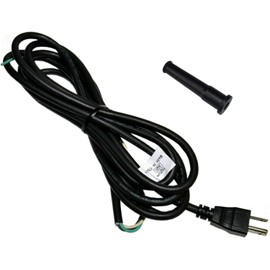 HQRP 10ft AC Power Cord + Cord Protector Strain Relief for Makita 664630-7 9237C 9227CY 9227C Sander Polisher, PV7001C Vertical Polisher, 9820-2 Blade Sharpener, 906H 9300 Grinder Mains Cable Repair