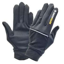 [White Field Design] Touchtech Gloves, Reflective, Stretch, Touchscreen Compatible, Men's, Gentleman Gloves, Black
